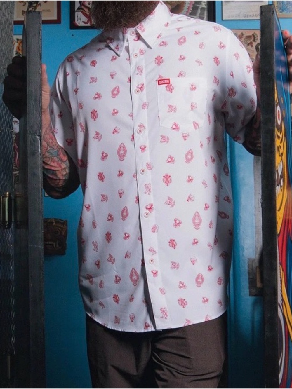 Dixxon Men’s Reaper Madness Short Sleeve - White Red Size Large